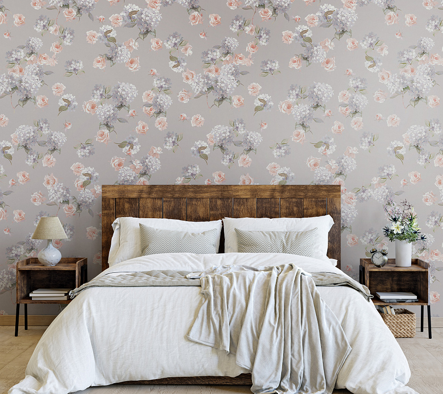 Панно Loymina Королева Гортензия FL3 011 3×3 фото в интерьере